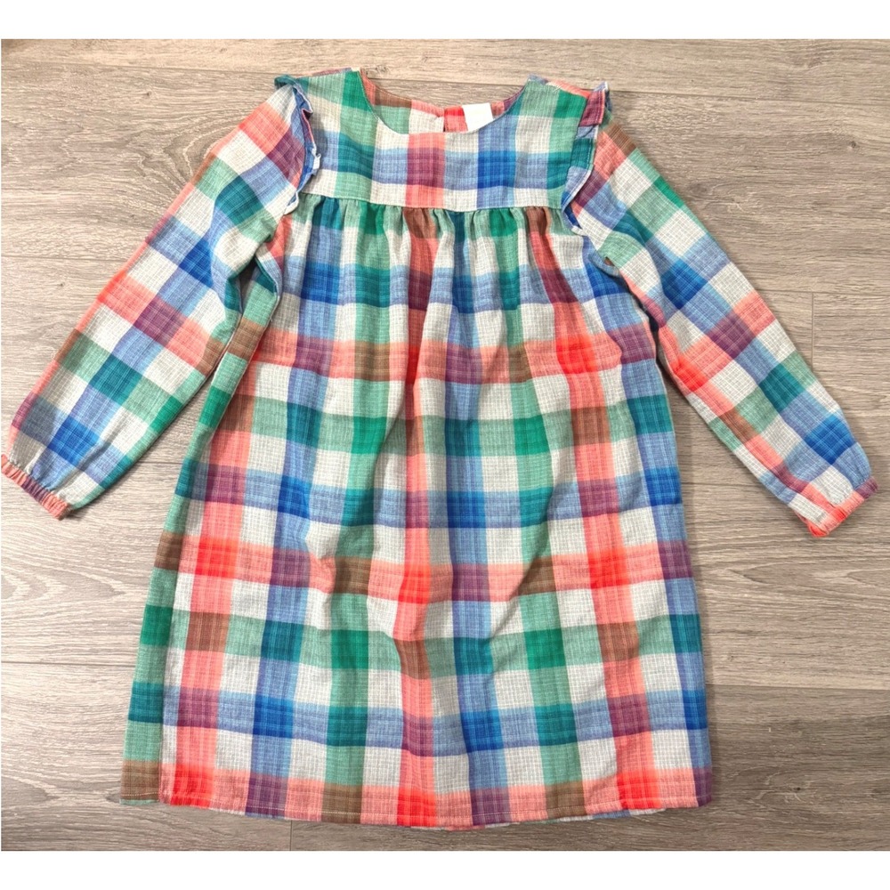 Gymboree Girls Plaid Flannel Dress Size 7 8 M Holiday Christmas Tartan Green Red